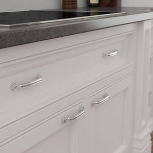 Arezzo Collection 5 1/16 in. (128 mm) Chrome Traditional Curved Cabinet Bar Pull