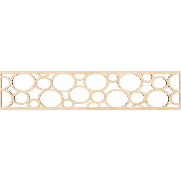 Ekena Millwork Hemingway Fretwork 0.375 in. D x 46.75 in. W x 10 in. L Birch Wood Panel Moulding