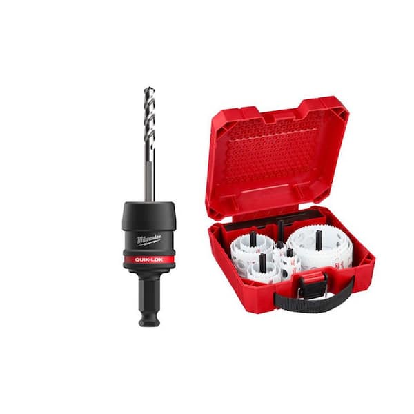 7/16 in. Shank QUIK-LOK Hole Saw Arbor Set and Hole Dozer General Purpose Bi-Metal Hole Saw Set (20-Piece)