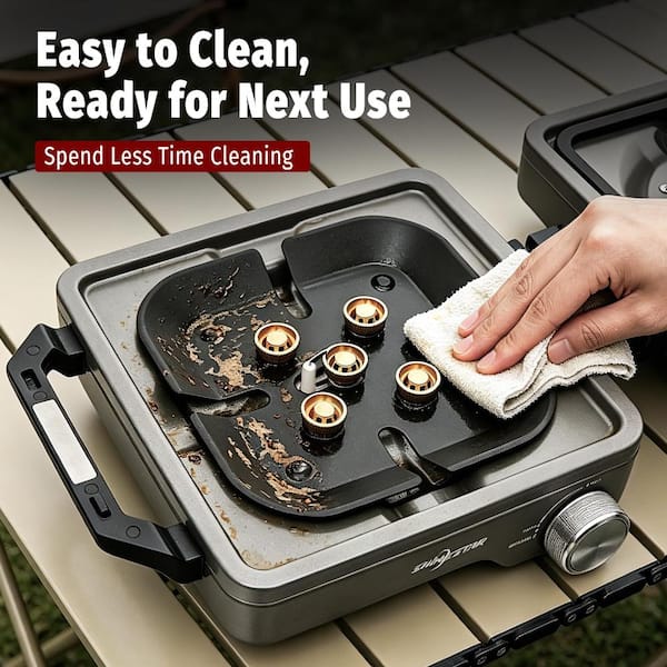SHINESTAR 2 Burner Camping Stove,24000 BTU Portable Foldable