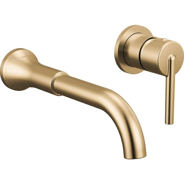 Delta Trinsic Gold 1-Handle Wall Mount Bathroom Faucet Trim Kit in Champagne Bronze (Valve Not Included)