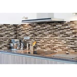 Kings Gate Interlocking 1 in. x 2 in. Textured Glass; Stone Look Wall Tile (15 sq. ft./Case)