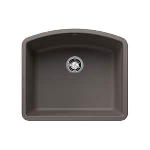 DIAMOND 24 in. Undermount Single Bowl Volcano Gray Granite Composite Kitchen Sink