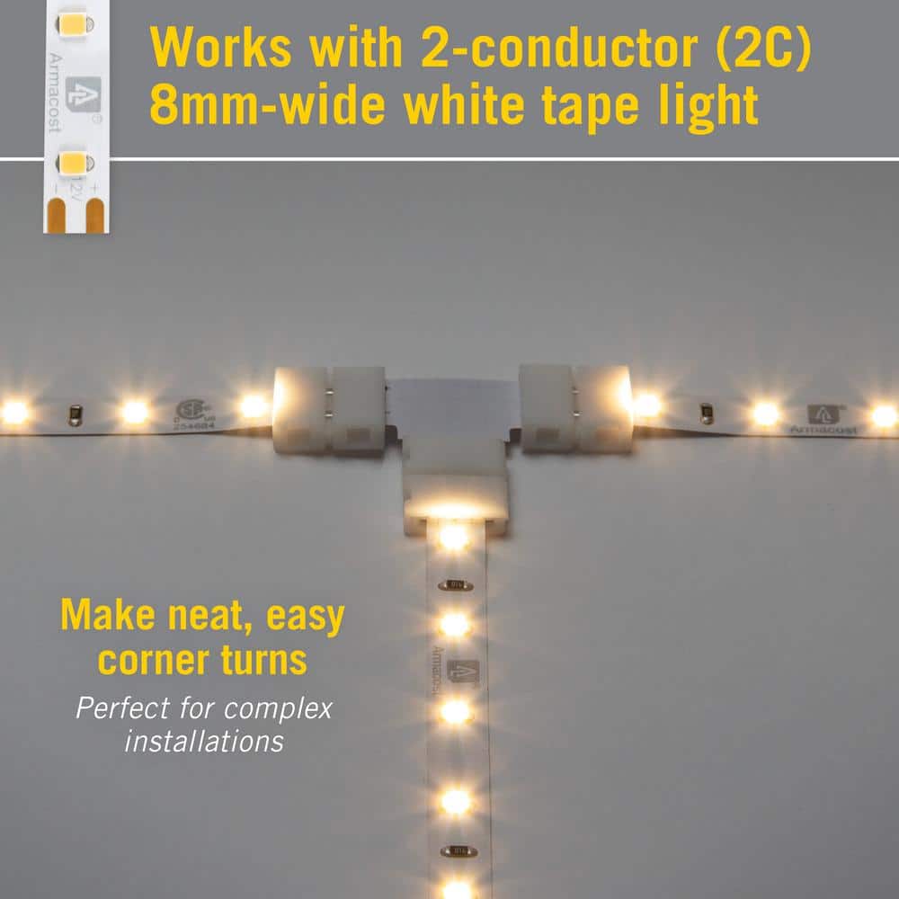 SureLock Pro 2 Pin LED Strip Light T Connectors
