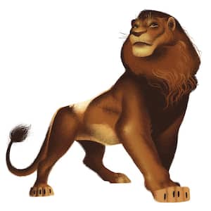 Brown The Lion King Simba Giant Wall Decals