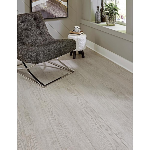 Take Home Sample - 9.13 in. W x 6 in. L Natural Burlap Floating Waterproof  Click Lock Luxury Vinyl Plank Flooring