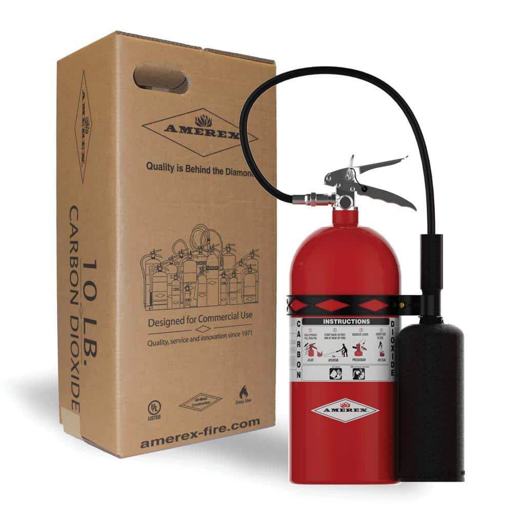 AMEREX 10B C 10 Lbs CO2 Fire Extinguisher 330 The Home Depot   Fire Extinguishers 330 64 1000 