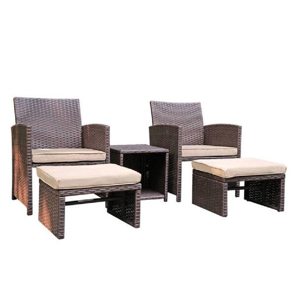 rattan cube bistro set