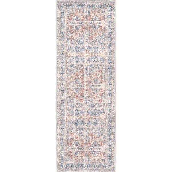 nuLOOM Liliana Vintage Persian Ivory 3 ft. x 8 ft. Runner