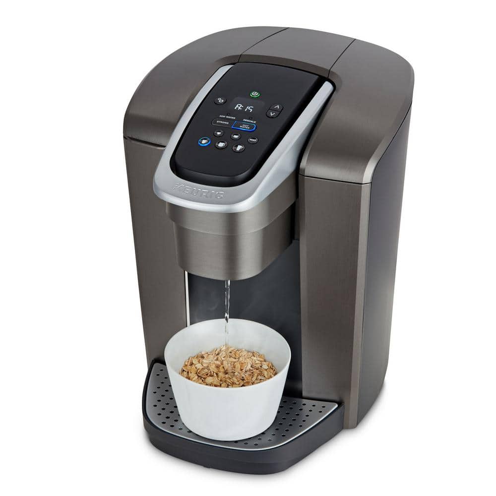 K-Elite Brushed Slate Single Serve Coffee Maker with Temperature Control