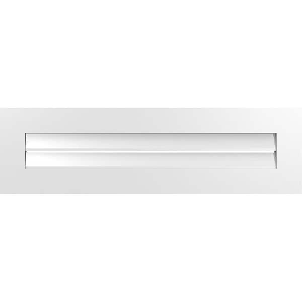 Ekena Millwork 42" x 12" Vertical Surface Mount PVC Gable Vent: Functional with Standard Frame