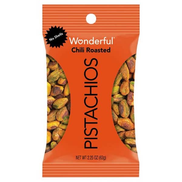 Nuts, 2.25oz, Chili Roasted, No Shell Pistachios