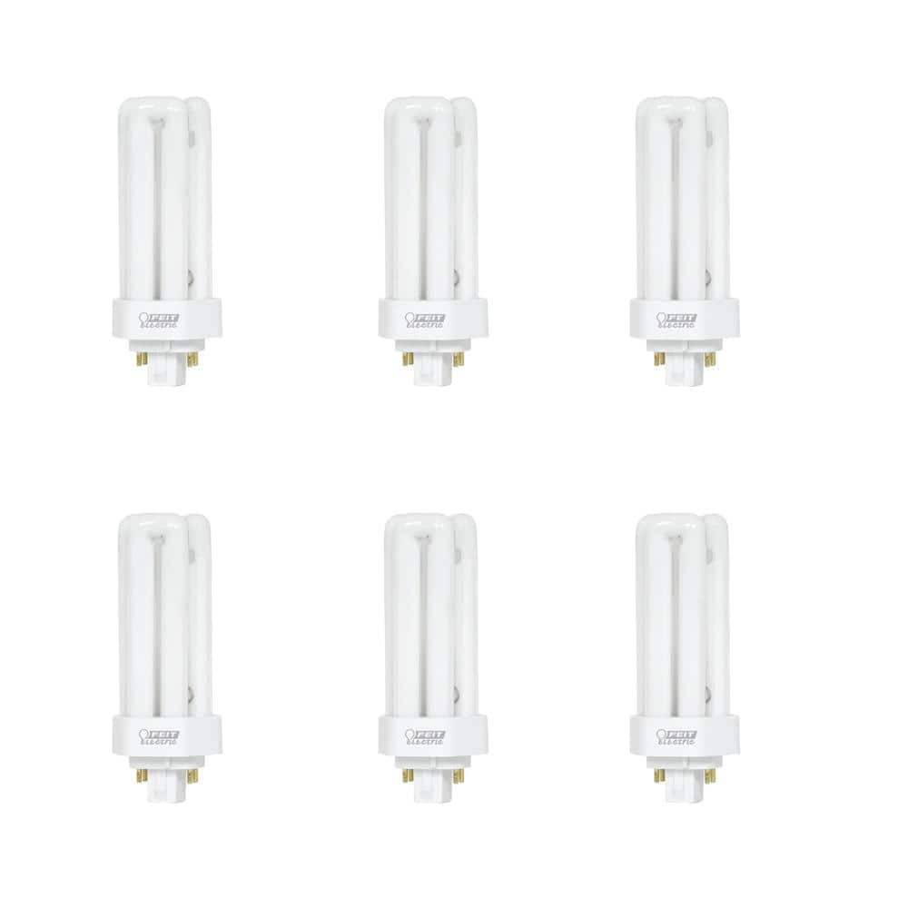 18W Equiv PL CFLNI Triple Tube 4-Pin Plug-in GX24Q-2 Base Compact Fluorescent CFL Light Bulb, Soft White 2700K (6-Pack) price history on PriceWatchPro