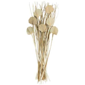 37 in. Palm Leaf Natural Foliage with Grass (1 Bundle)