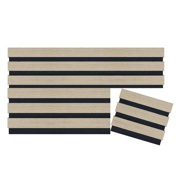ARK DESIGN 4.6 in. x 4.7 in. x 0.875 in. Oak Style Square Edge MDF Decorative Acoustic Wall Panel (Sample/0.15 sq. ft.)