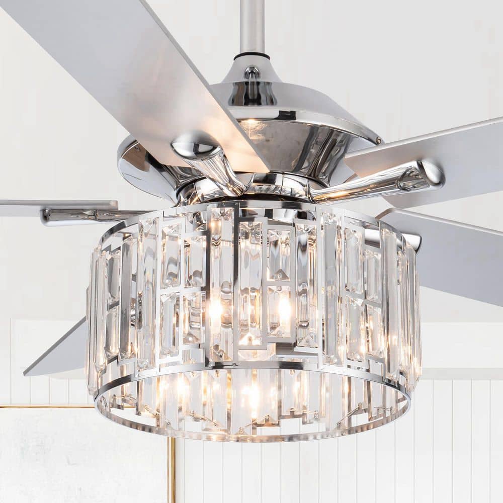 Parrot Uncle Shellie 52 in. Indoor Modern Downrod Mount Chrome