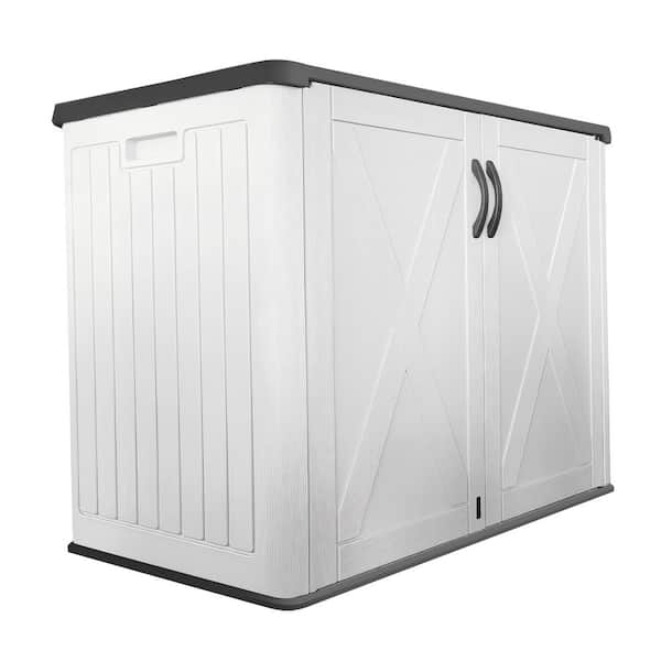 4 ft. x 2.1 ft. 150 Gal. Resin Outdoor Storage Deck Box in White