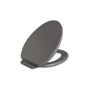 Impro ReadyLatch Quiet-Close Elongated Front Toilet Seat in Thunder Grey
