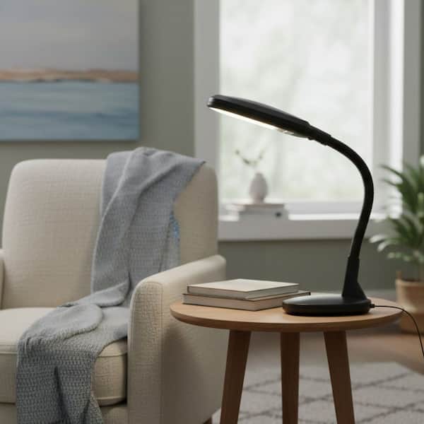 22 in. Black Indoor Sunlight Desk Lamp