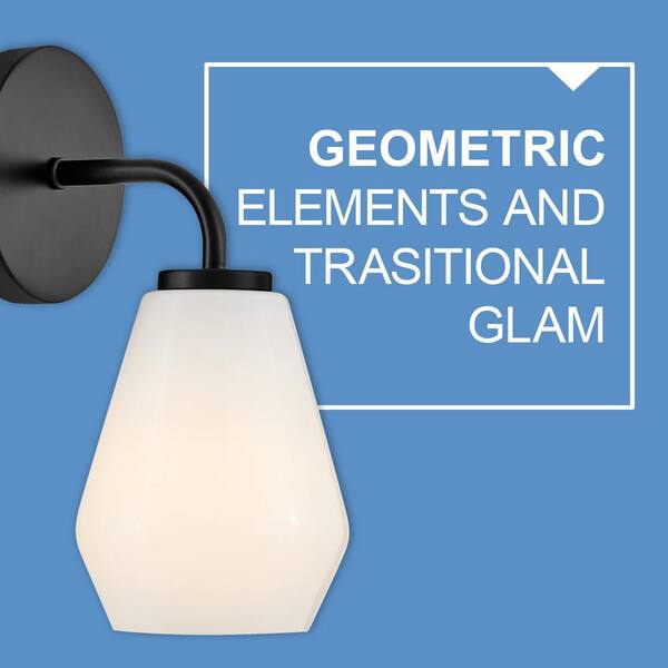 LARK - Gio 14.75 in. 2 Light Black Vanity Light