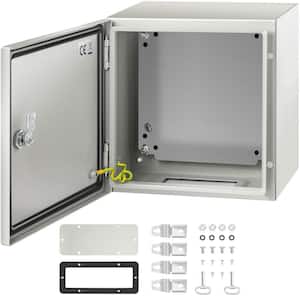 Electrical Enclosure 12 in. x 12 in. x 8 in. NEMA 4X Carbon Steel Outdoor and Indoor Use Electrical Junction Box, Gray
