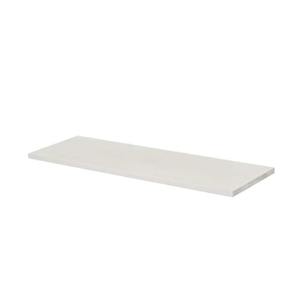 Dolle LITE VINTAGE 31.5 in. x 9.8 in. x 0.71 in. White Pine Decorative Wall Shelf without Brackets