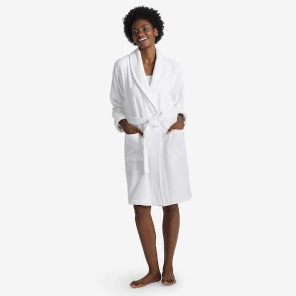 white towelling robe womens