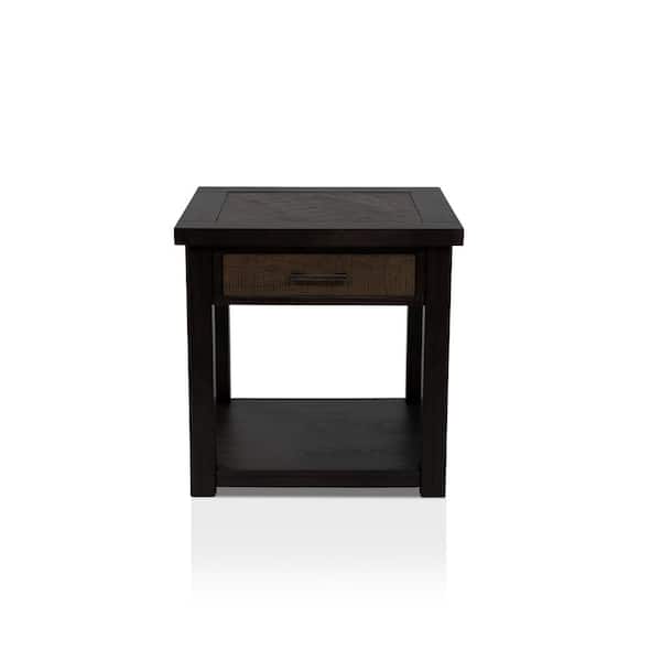 Furniture of America Palka 1-Drawer Dark Oak End Table