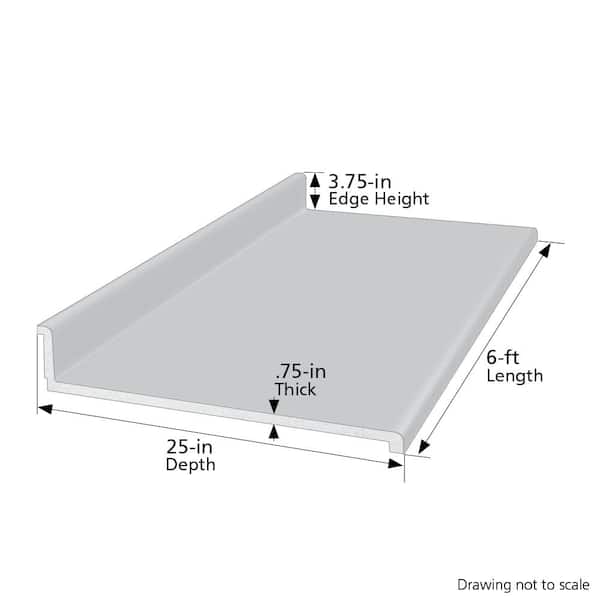 st tail  ナイデッカー CASCADE W WHITE 23 Hampton Bay 6 ft. Straight Laminate Countertop in Textured