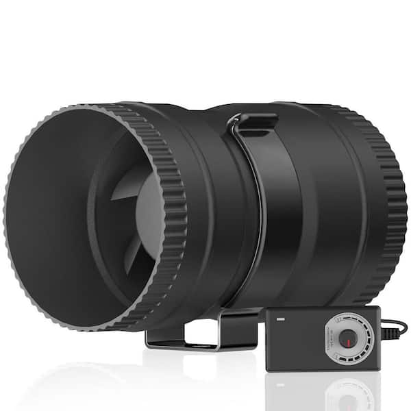 3 in. Inline Booster Duct Fan with Speed Controller-120 CFM Airflow, 20-Watts Ultra-Low Power, Electric Powered Plastic