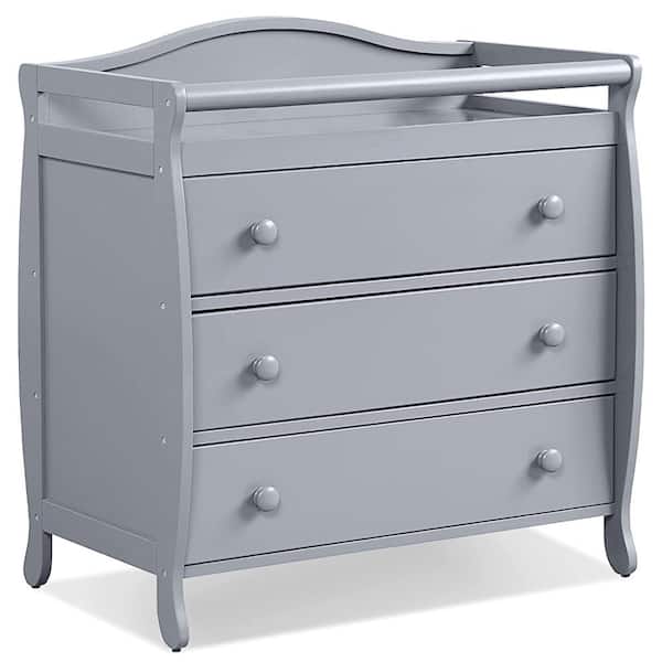 Bunpeony Gray Baby Changing Table with 3 Drawers and Safety Belt  HD015QUHY433 - The Home Depot