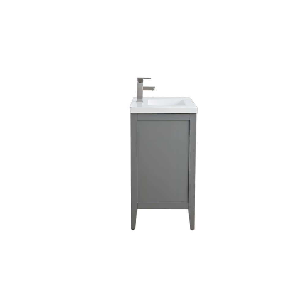 30" Cashmere Gray Single Bathroom Vanity Set with Ceramic Top