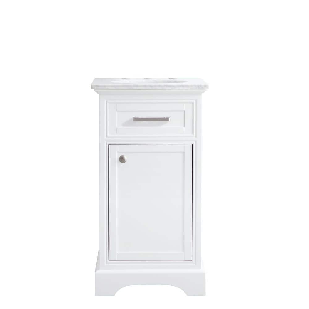 Timeless Home 19 in. W x 19 in. D x 35 in. H Single Bathroom Vanity in Whit