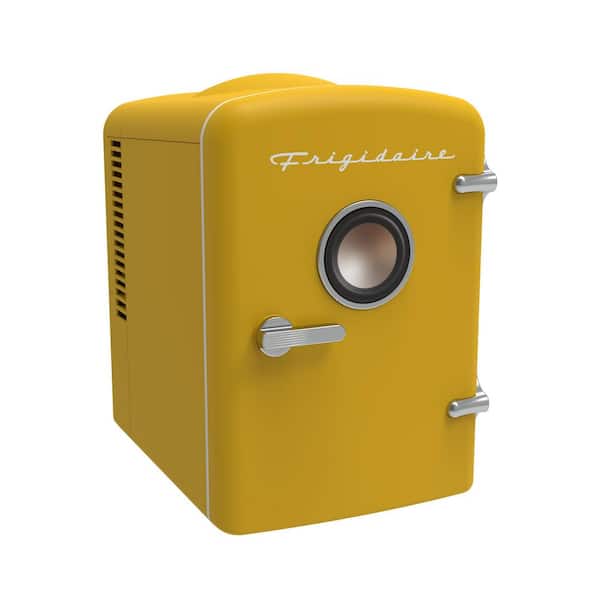 1 cu. ft. 6-Can Retro Mini Fridge in Yellow