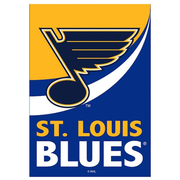 Evergreen Enterprises 2 1/3 ft. x 3 2/3 ft. St. Louis Blues Burlap House Flag