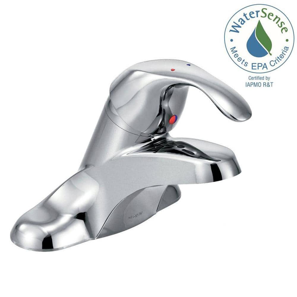 MOEN 4 in. Centerset Single Handle Low-Arc Bathroom Faucet