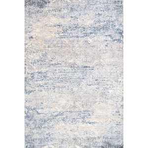 Twilight Tribal Distressed Silver 7 ft. x 9 ft. Area Rug