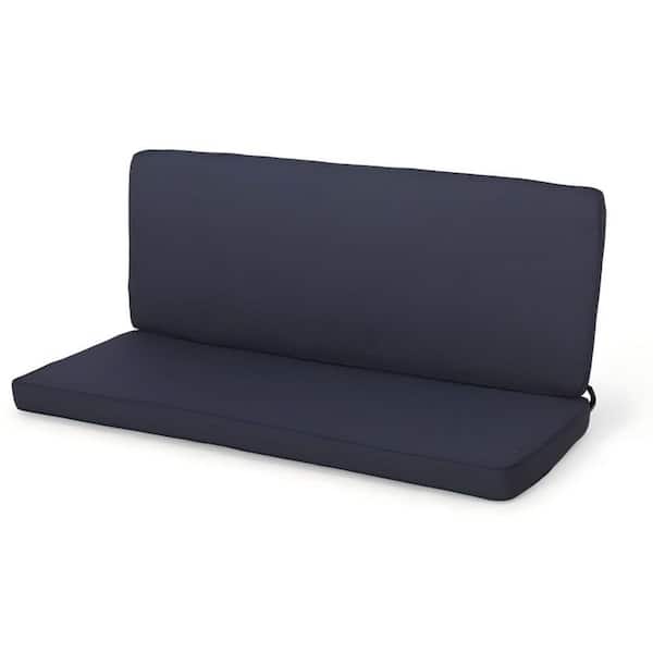 51 in. W x 19 in. H x 3 in. Thick Outdoor Loveseat Cushion Loveseat Back Cushion Water-Repellent Fabric in Navy Blue