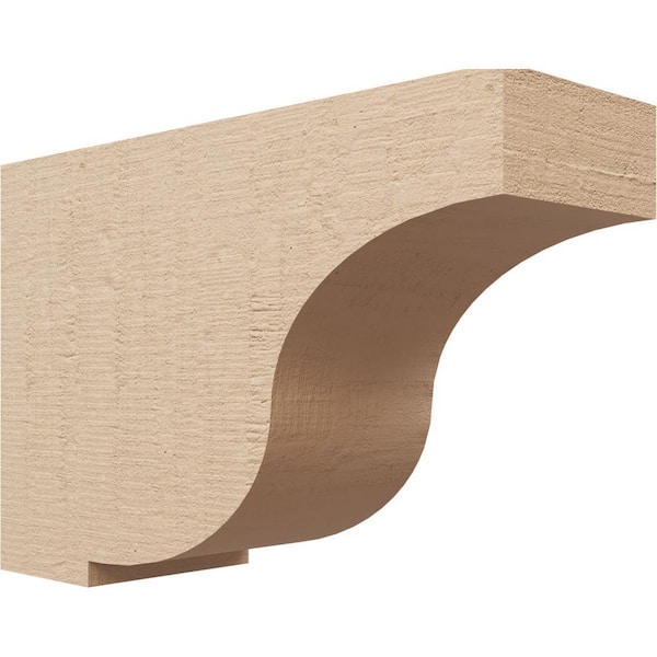 Ekena Millwork 5 in. x 10 in. x 15 in. Classic Van Buren Rough Cedar Woodgrain TimberThane Corbel, Primed Tan