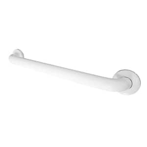 24 in. x 1-1/2 in. Stainless Steel Grab Bar in White