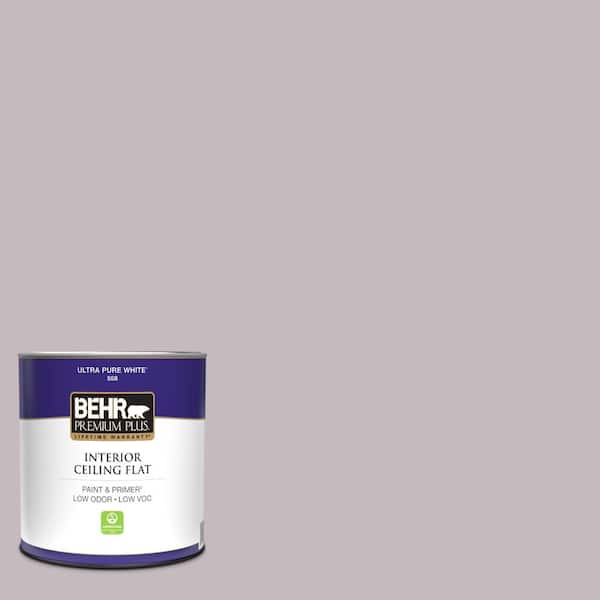 BEHR PREMIUM PLUS 1 qt. #N110-2 Mulberry Stain Ceiling Flat Interior Paint