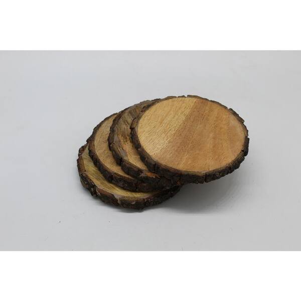 120 Pcs Unfinished Natural Wood Slices - About 1 - DIY Round Tiny Wood Kit  with Bark for Wooden Crafts Wedding Decorations (1)