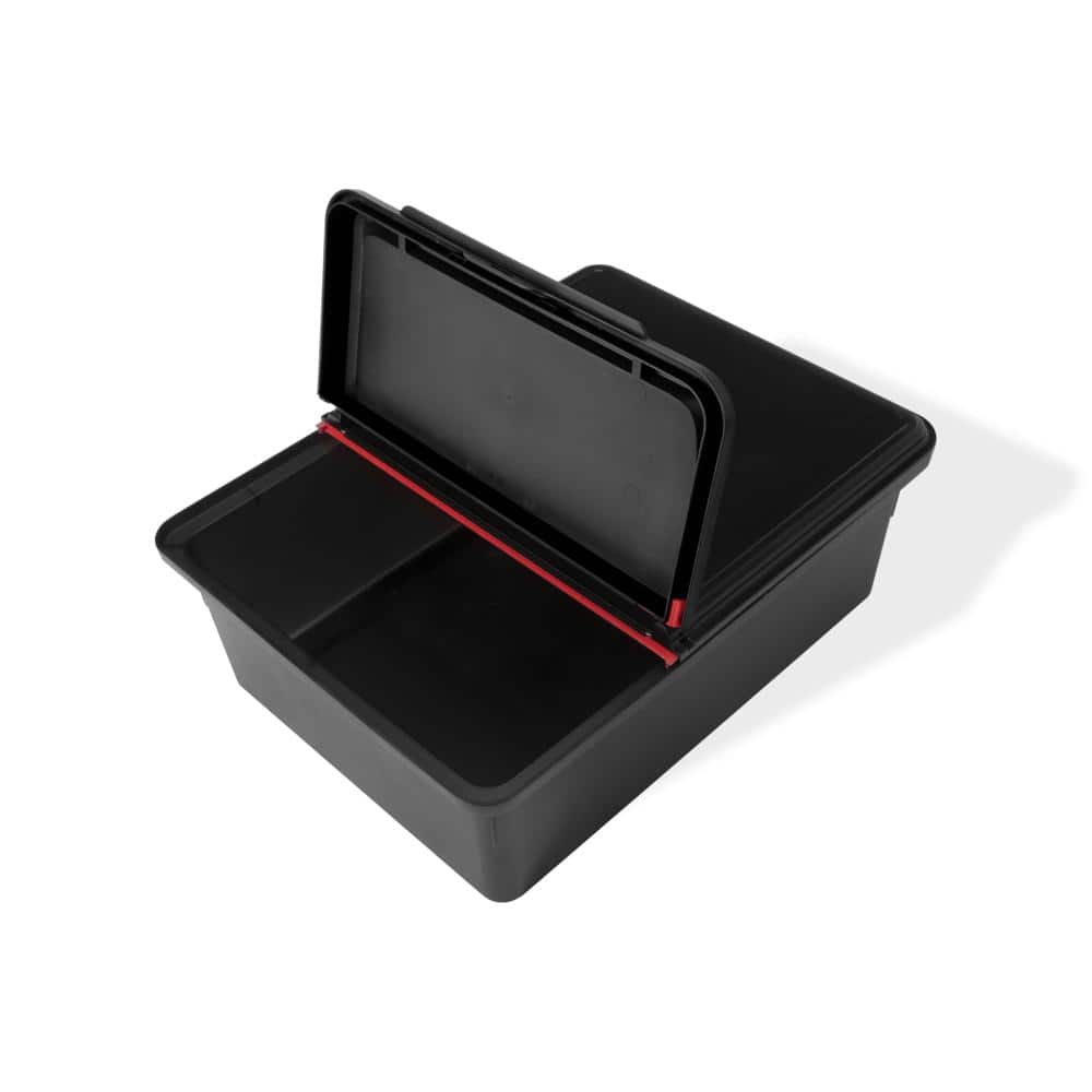 Black Plastic Outdoor Storage Bin with Sealing Lid
