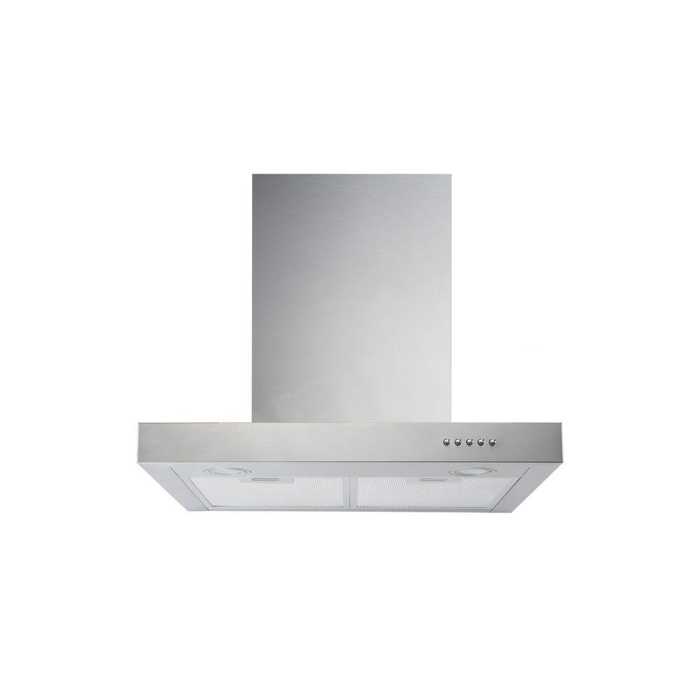 30 in. 600 CFM Convertible Ducted to Ductless Wall Mount Range Hood in Stainless Steel 3-Speed with LED Lights price history on PriceWatchPro