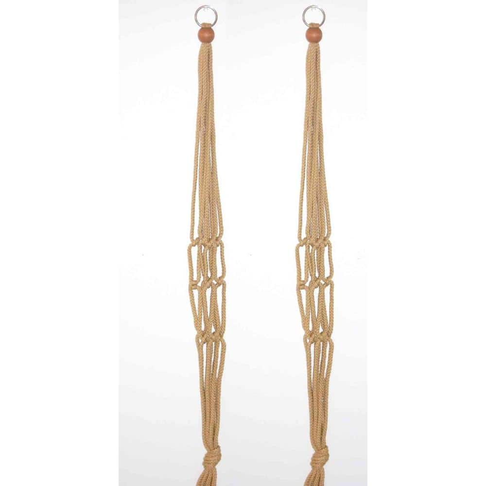 30 in. Polypropylene Tan Macrame Plant Hangers (2-Pack) price history on PriceWatchPro