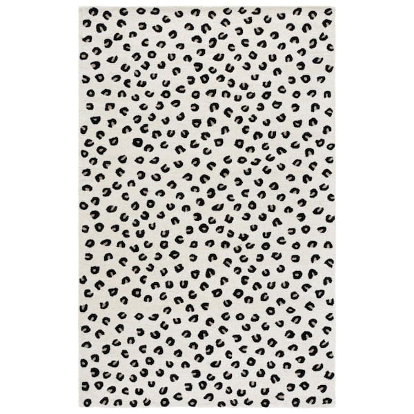 Fifth Avenue 4 ft. x 6 ft. Ivory/Black Spotted Area Rug