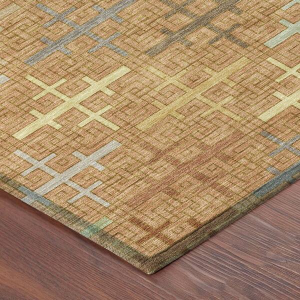 Chantille Machine Washable Indoor/Outdoor Abstract ACN2850 Copper 3 ft. x 5 ft. Area Rug