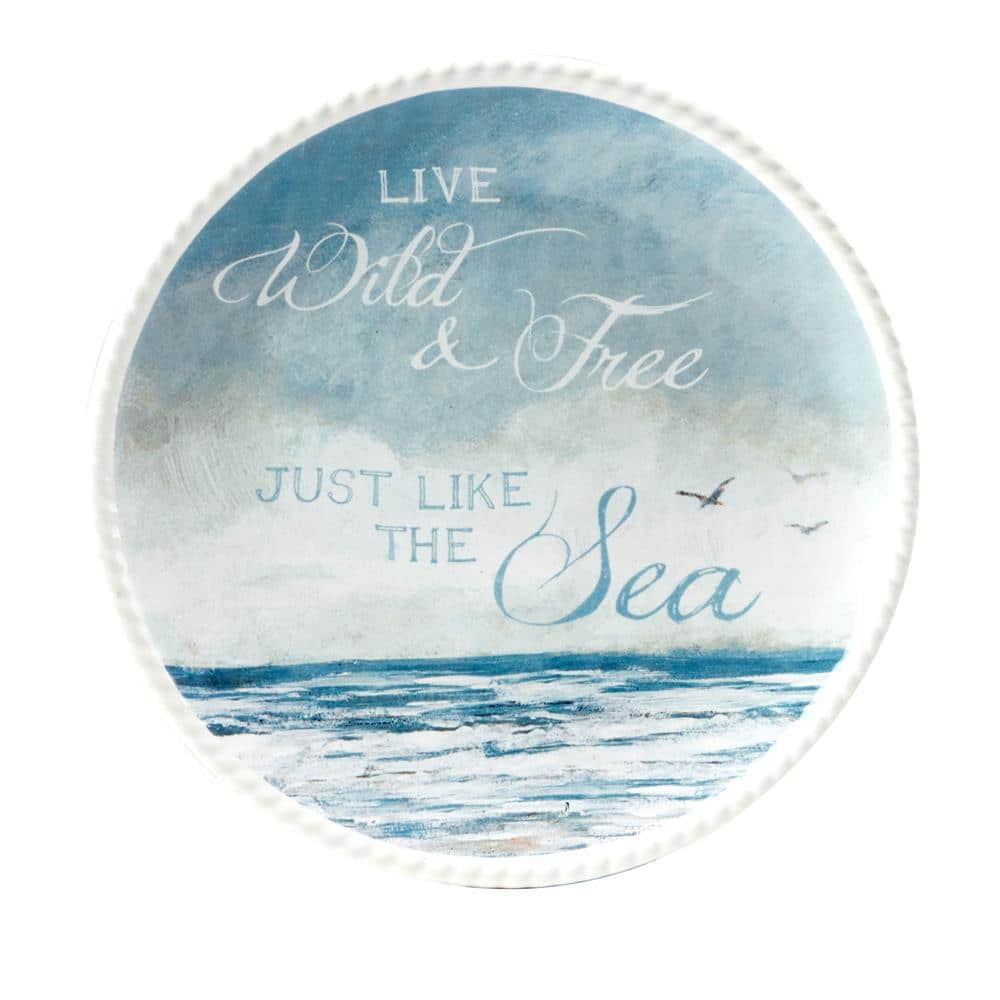 Shorebirds Ceramic Coastal Appetizer Plates Set of 4