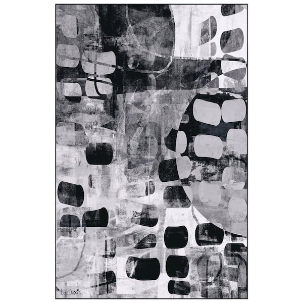 Empire Art Direct Gray 5' x 8' New Territory II Washable Geometric Art Area Rug Power-loomed Heavenly Softness with Non-Slipping Backing