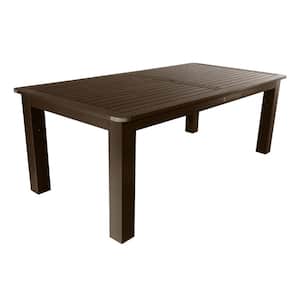 Weathered Acorn 42 in. x 84 in. Rectangular Recycled Plastic Outdoor Dining Table